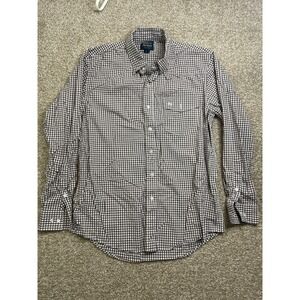 Texas Standard Mens Button Down Shirt brown Size L Logo made in texas